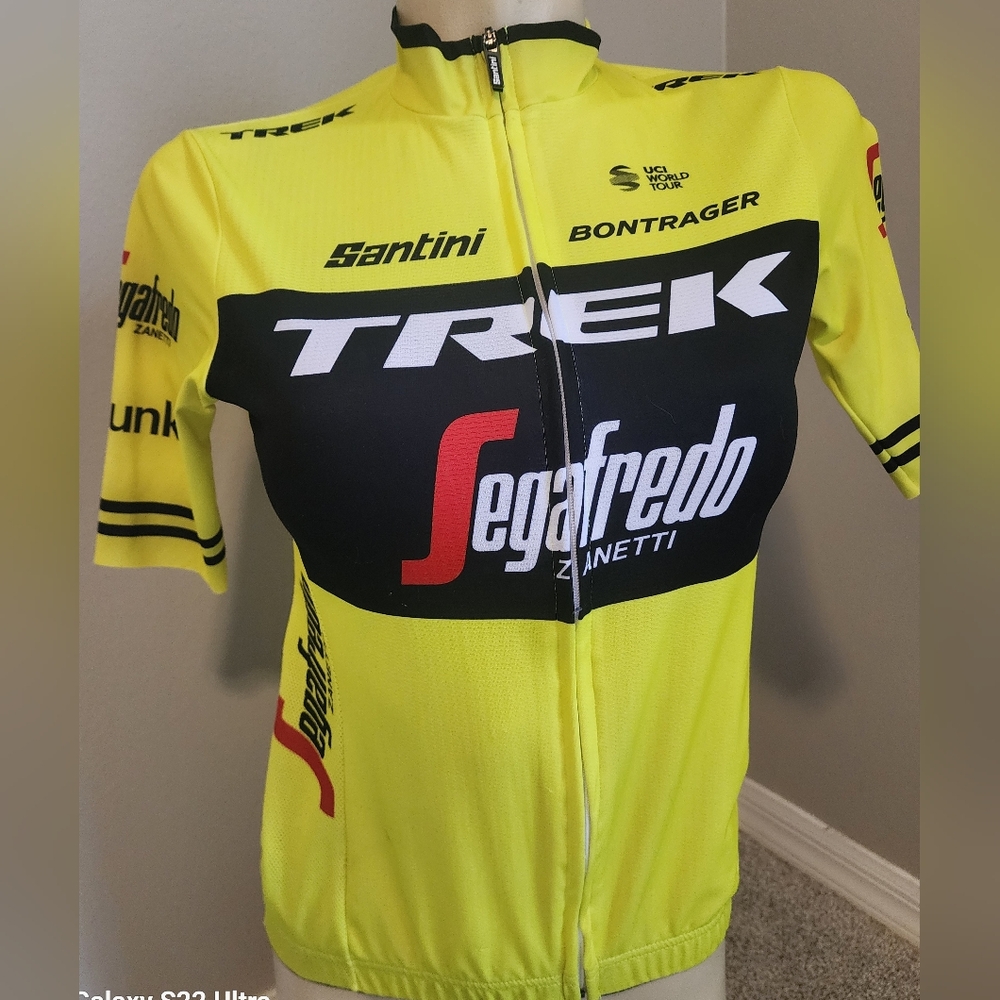 Trek yellow/black cycling jersey size small